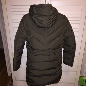 Zara Girls Hooded down Coat, Olive Sz11/12 Super